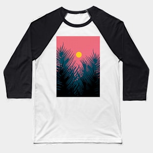 Morning Palm Trees Baseball T-Shirt